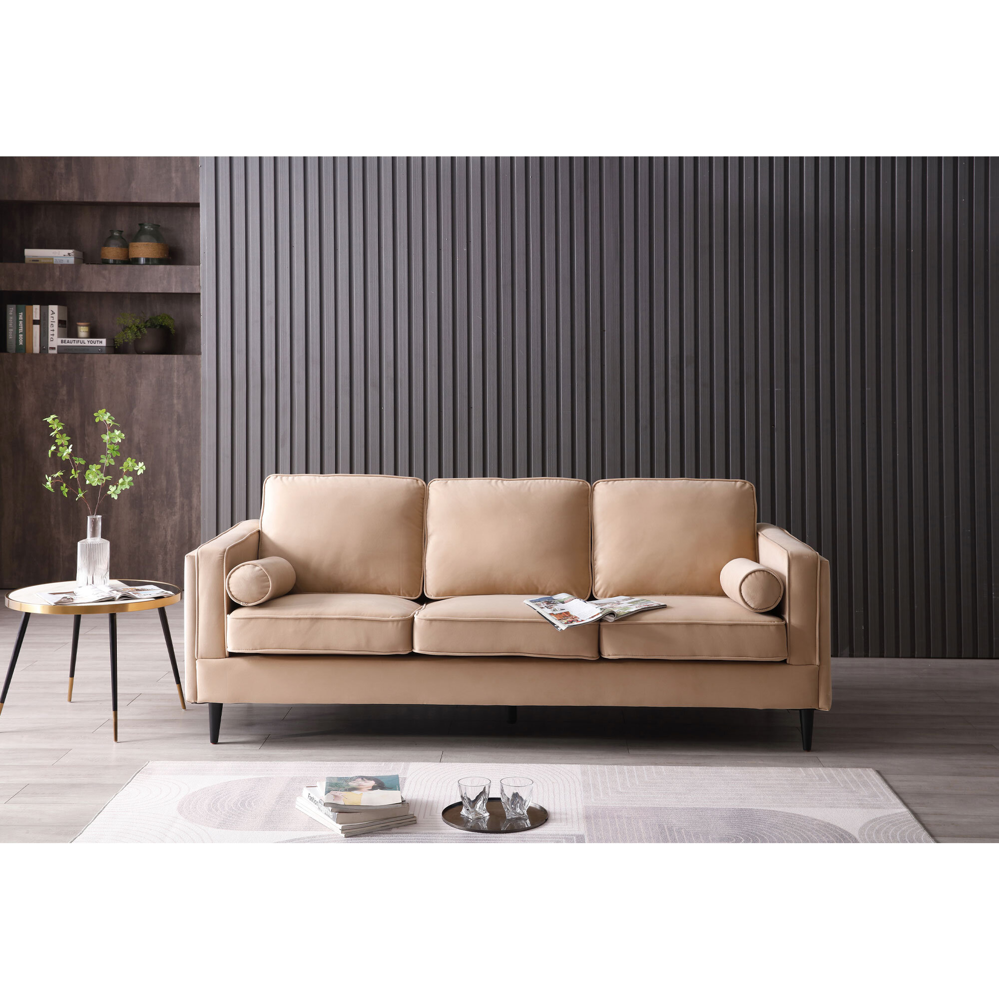 Mercury Row® Ranallo 85'' Velvet Square Arm Sofa with Reversible Cushions &  Reviews | Wayfair